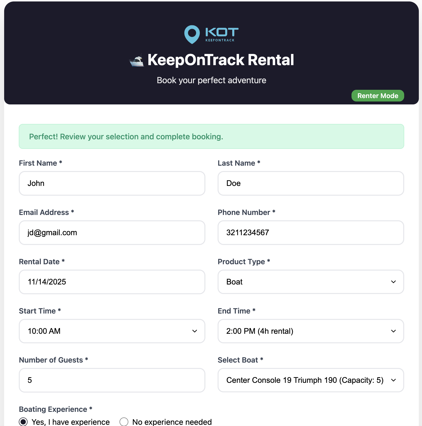 Smart Booking System - Step 1