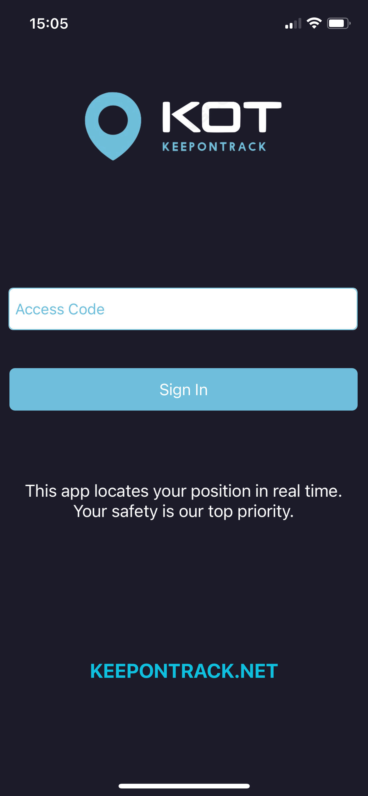 Mobile App Start Screen